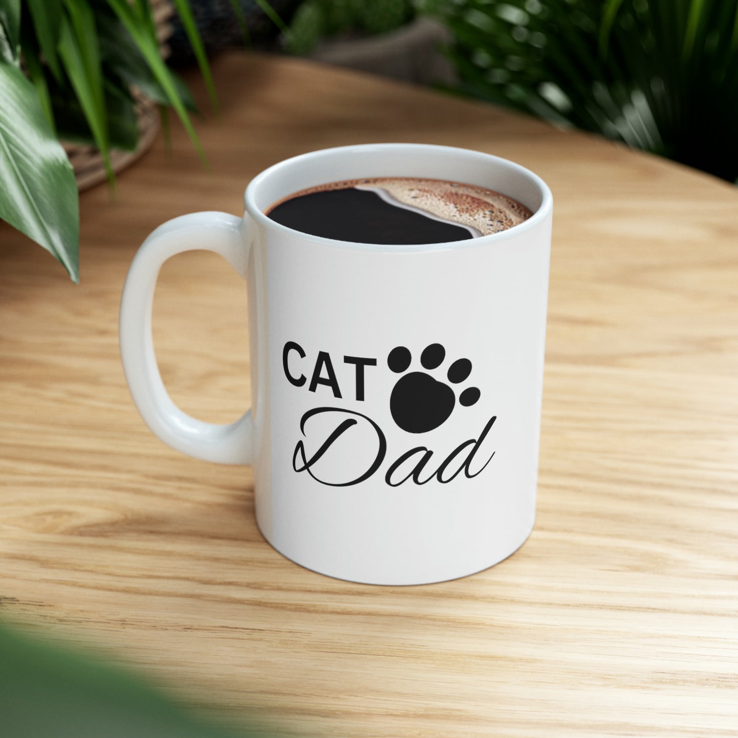 Cat Dad Ceramic Mug, 11oz
