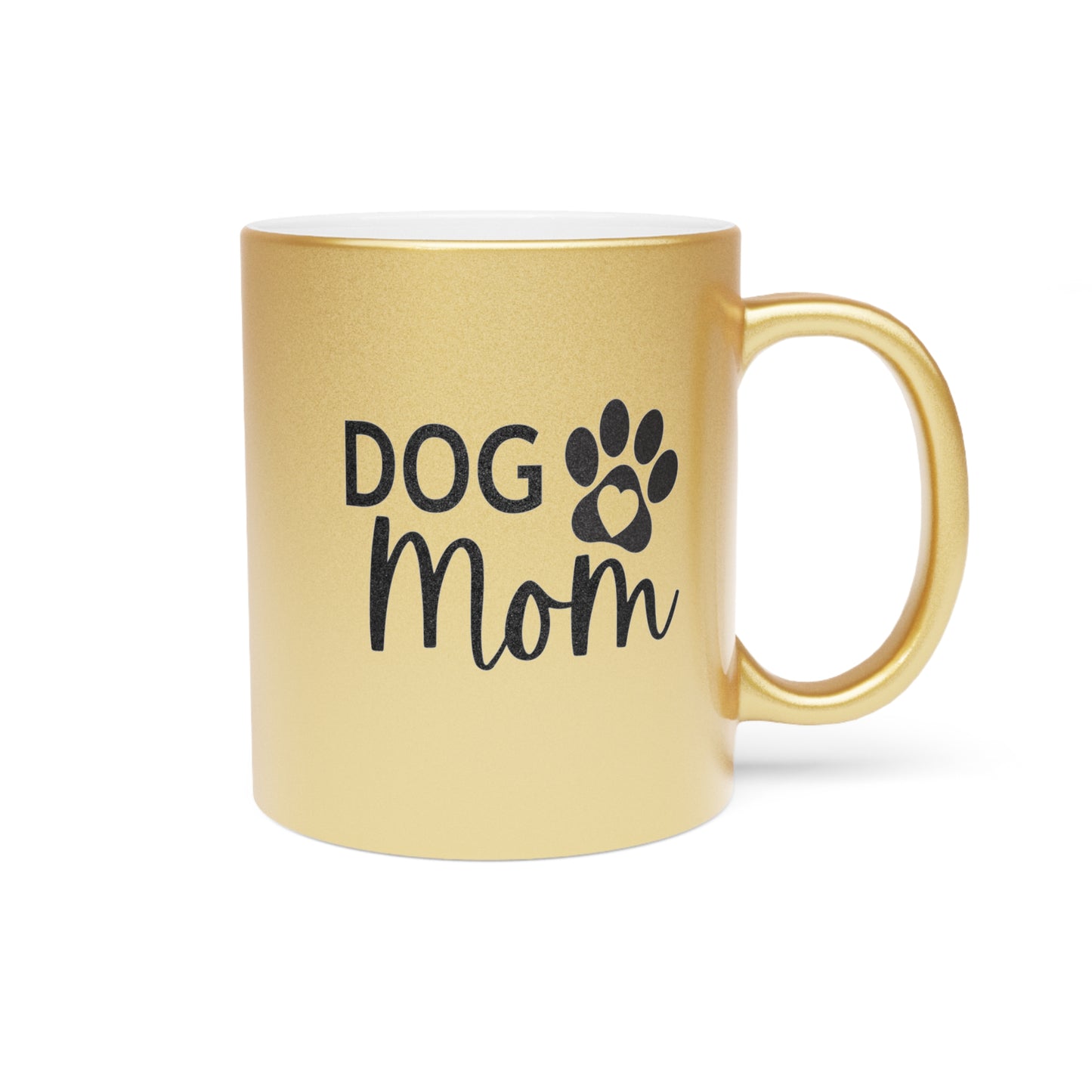 Dog Mom Metallic Mug (Silver\Gold)