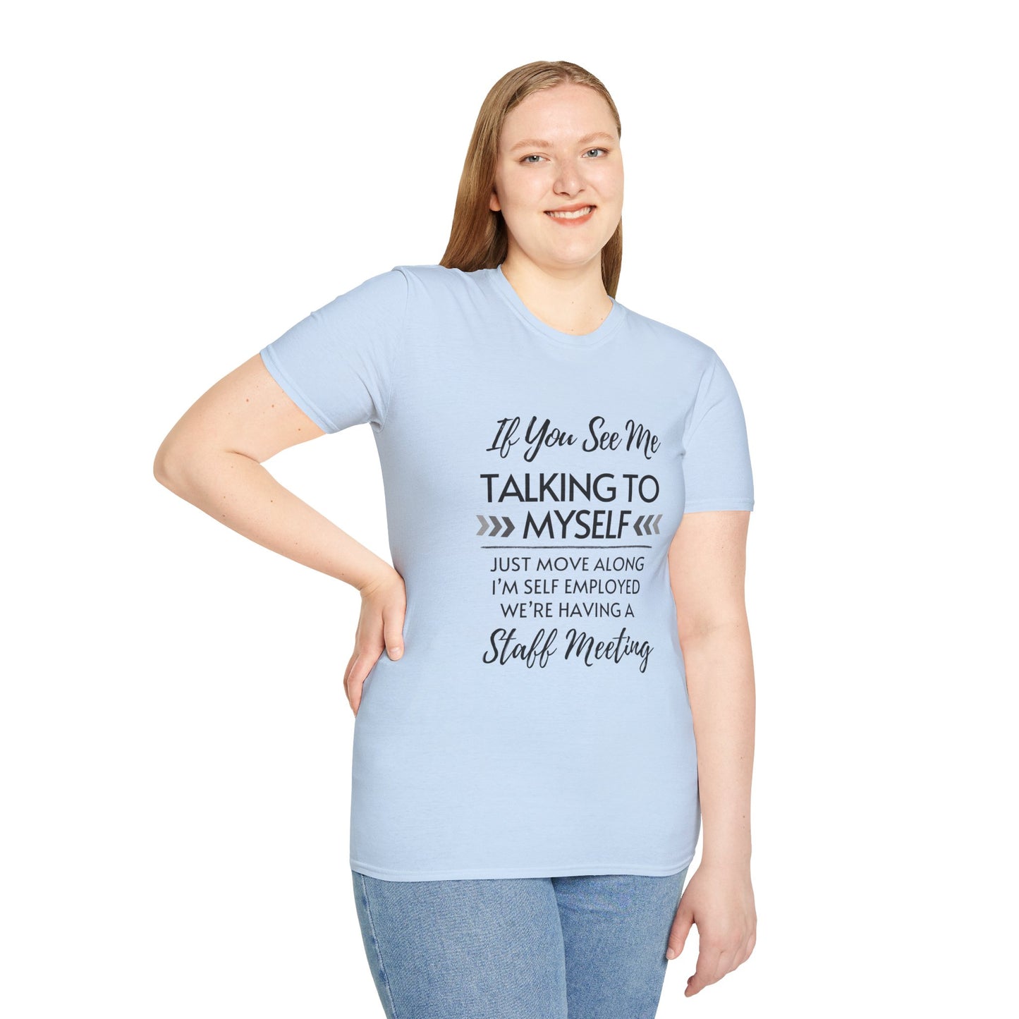 Look Away Fun Staff Meeting T-shirt