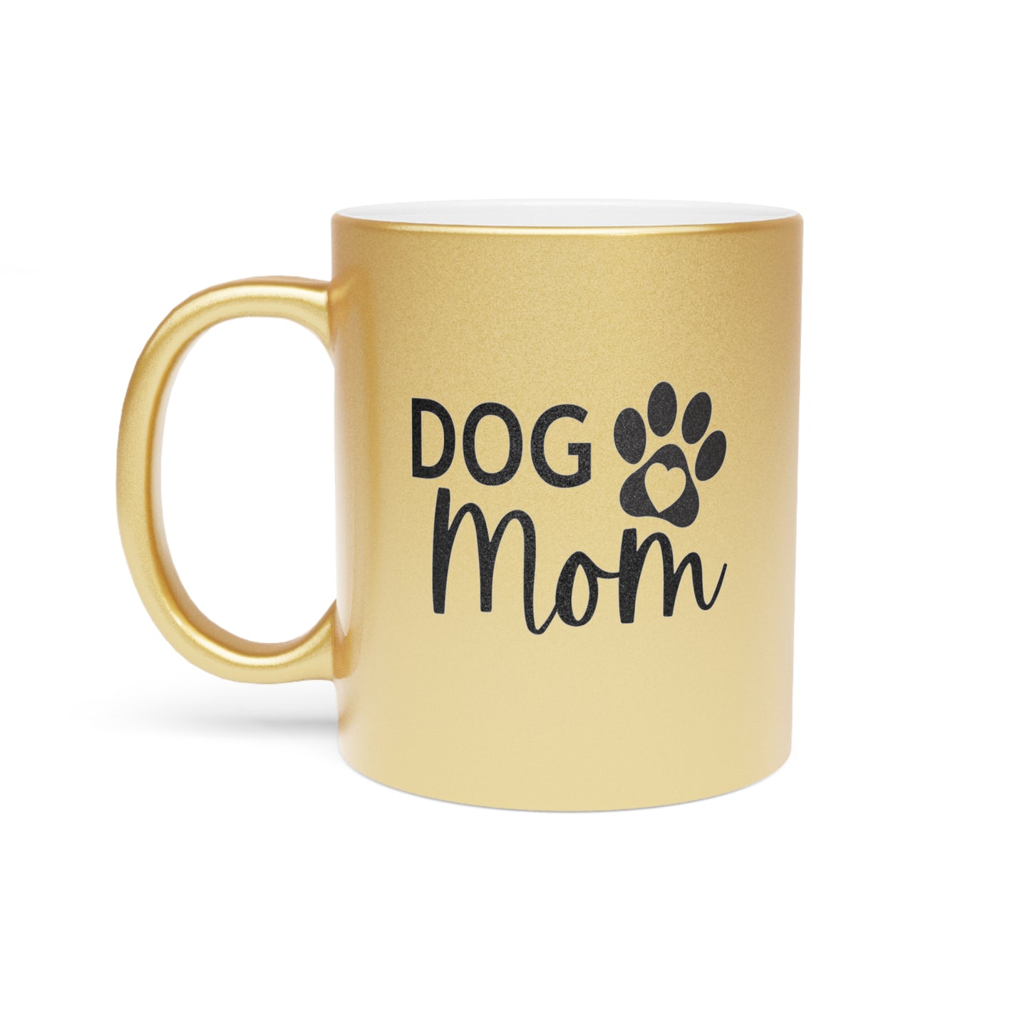 Dog Mom Metallic Mug (Silver\Gold)