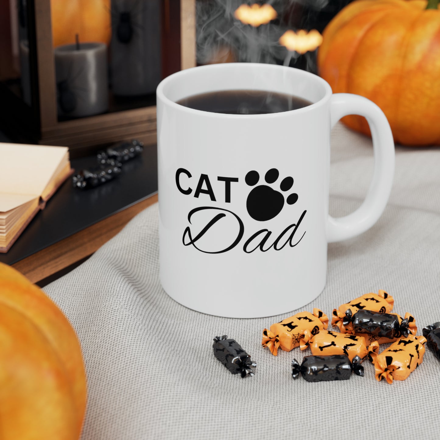 Cat Dad Ceramic Mug, 11oz