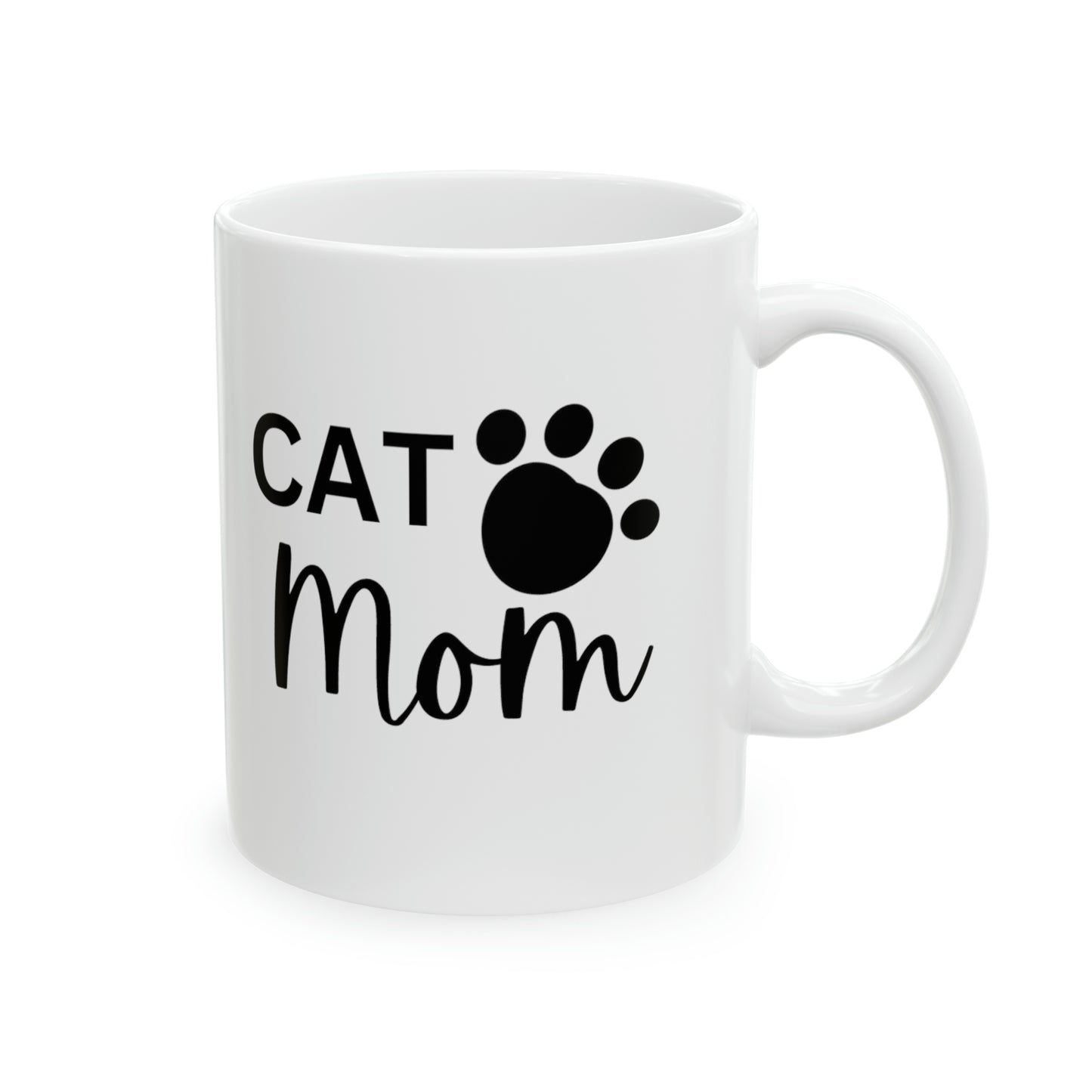 Cat Mom Ceramic Mug, 11oz