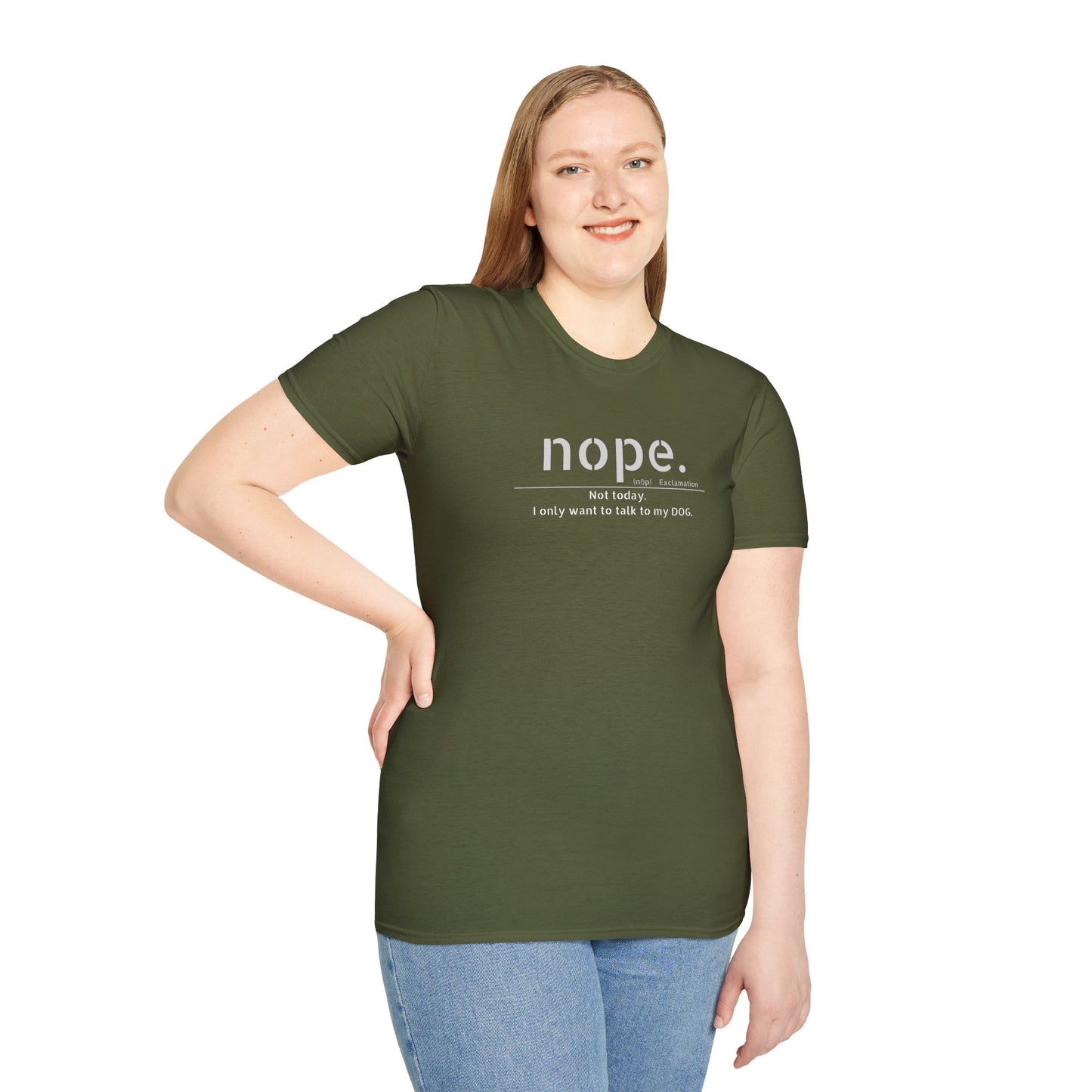 NOPE Dog - Unisex Softstyle T-Shirt