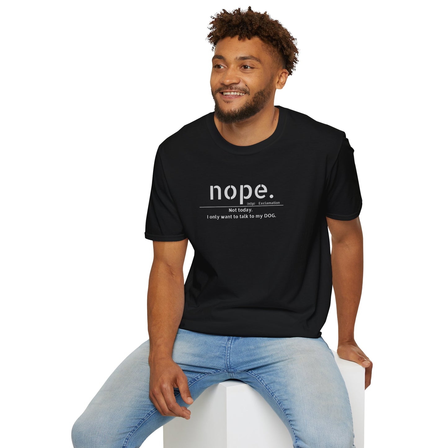 NOPE Dog - Unisex Softstyle T-Shirt