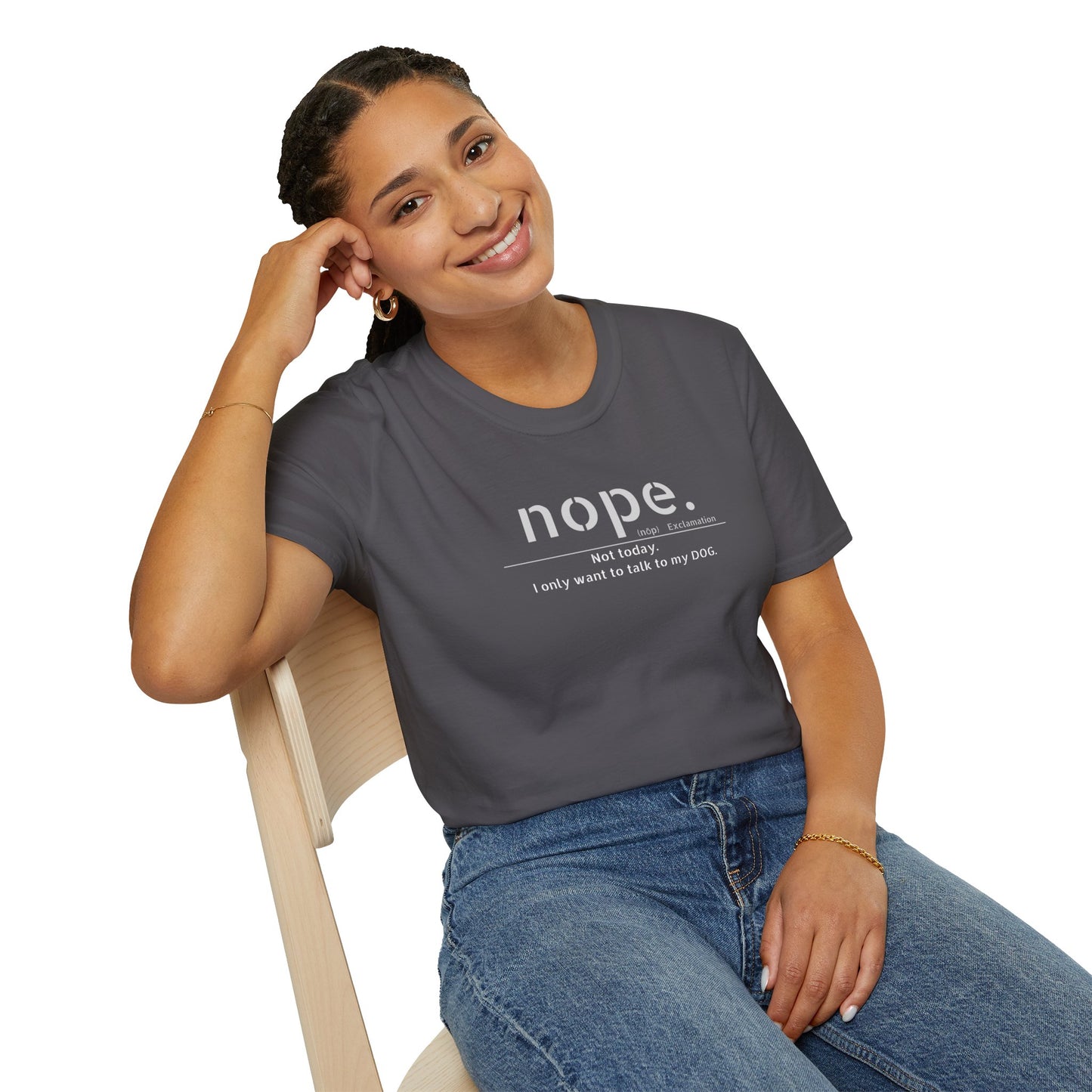 NOPE Dog - Unisex Softstyle T-Shirt