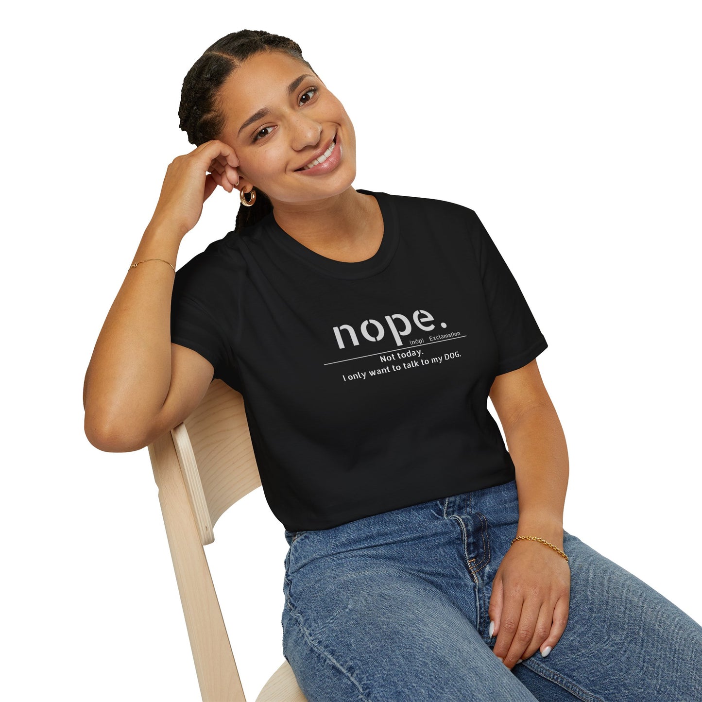 NOPE Dog - Unisex Softstyle T-Shirt