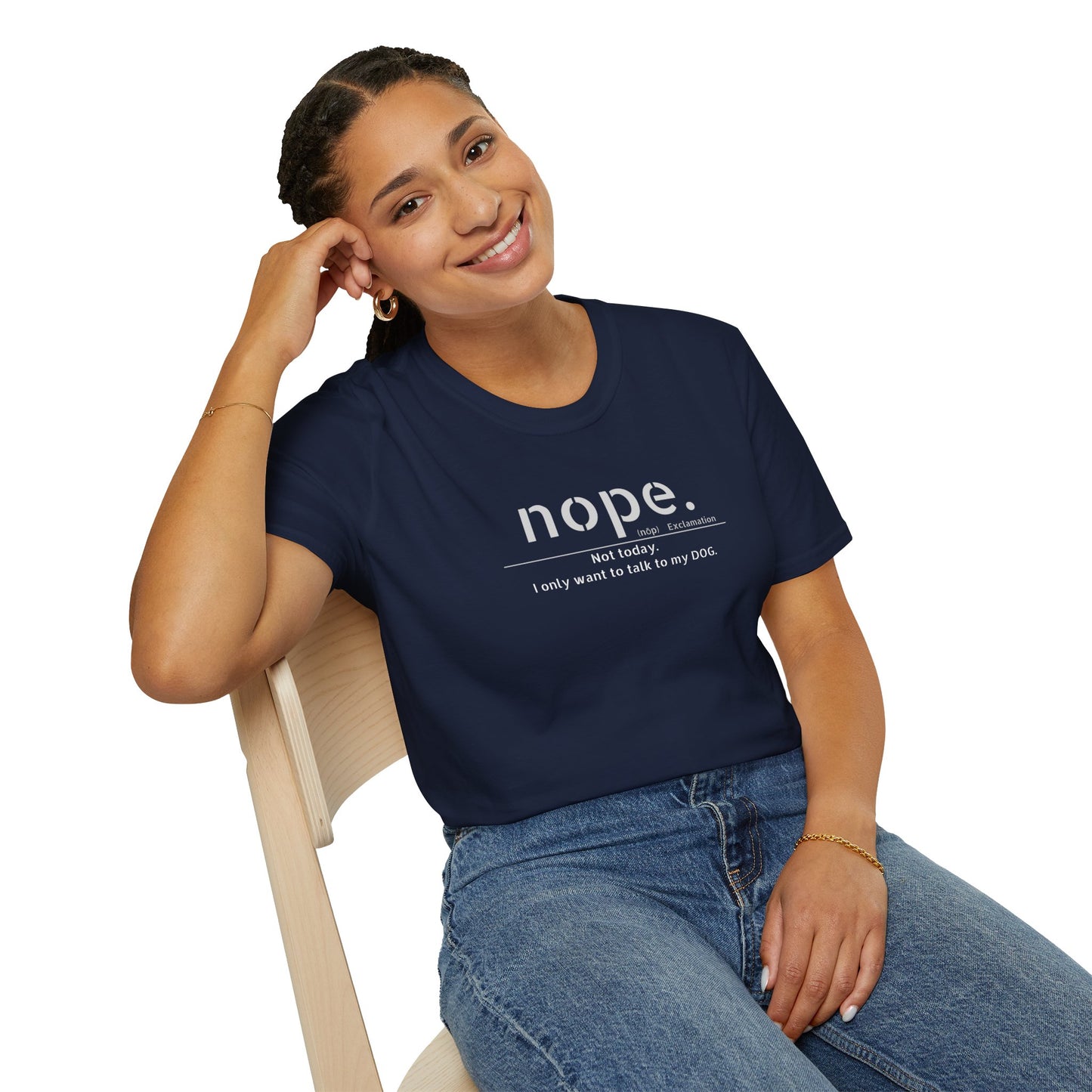 NOPE Dog - Unisex Softstyle T-Shirt