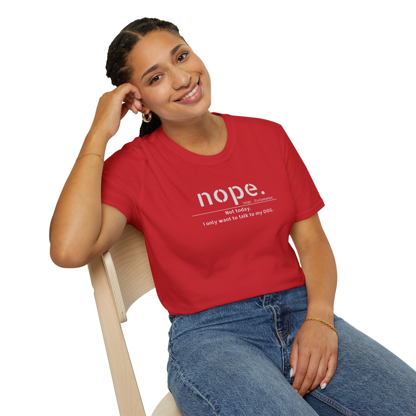 NOPE Dog - Unisex Softstyle T-Shirt
