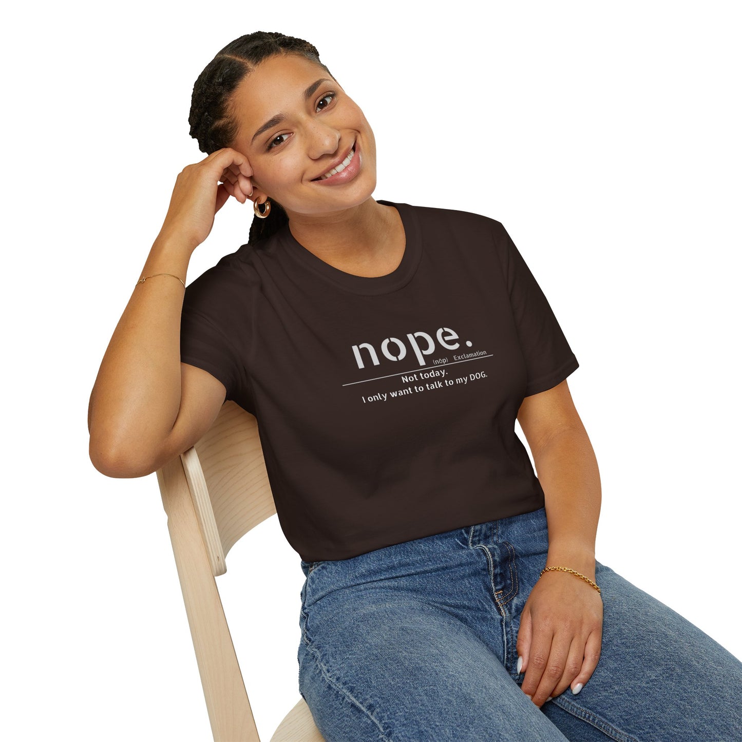 NOPE Dog - Unisex Softstyle T-Shirt