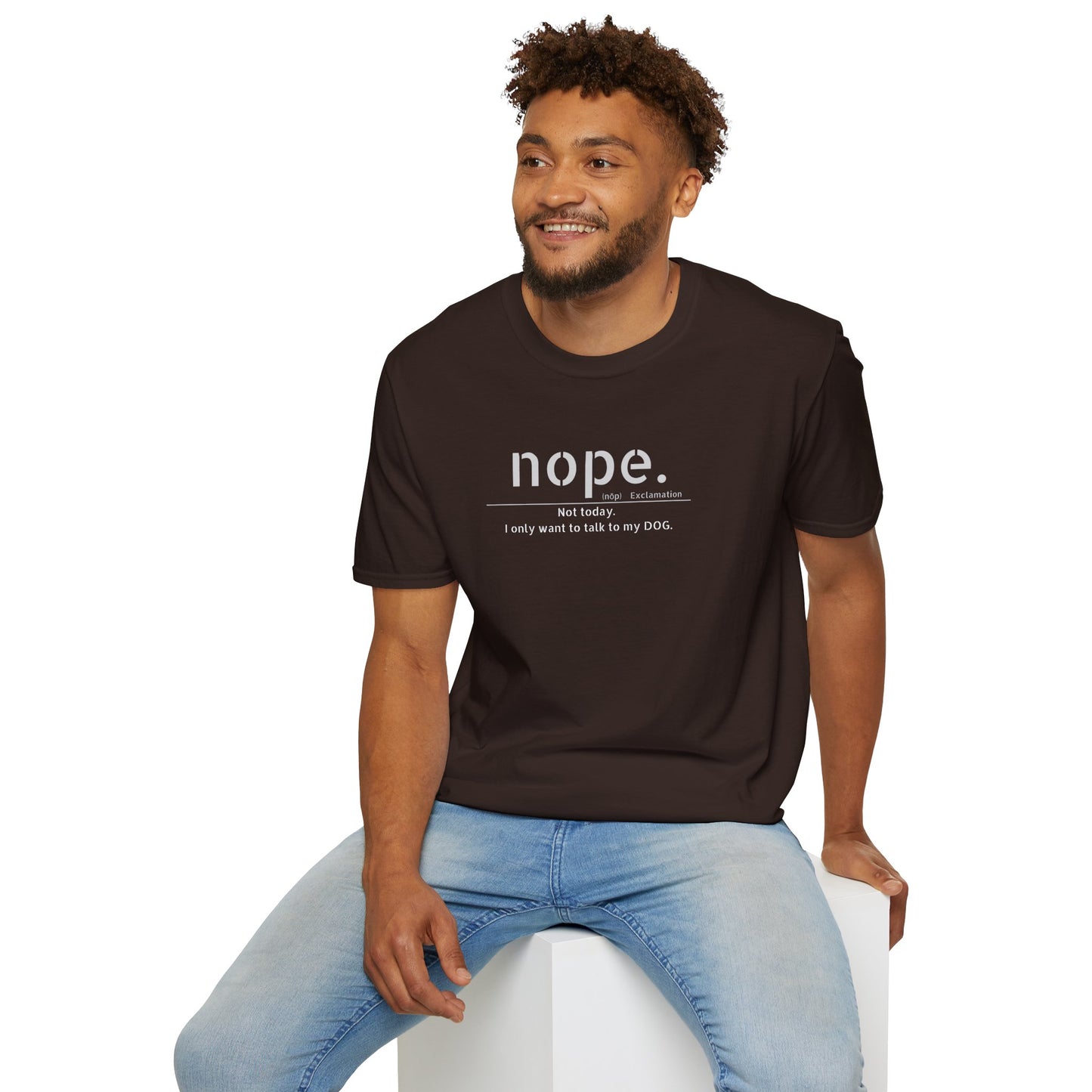 NOPE Dog - Unisex Softstyle T-Shirt