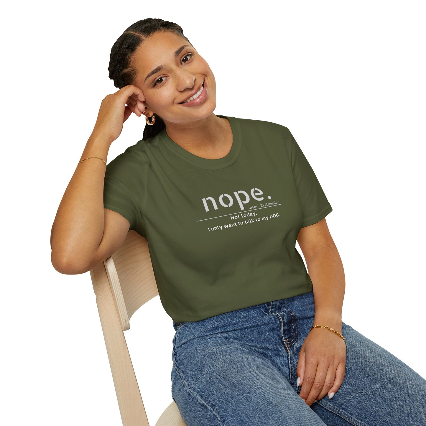 NOPE Dog - Unisex Softstyle T-Shirt